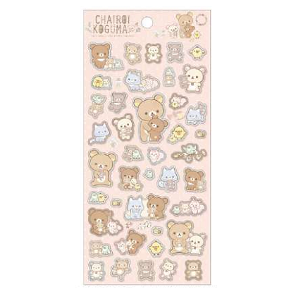 Right (Deposit 8, Final Payment 20)Japan san-x Easy bear rilakkuma October Bear Hand made notebook Hand account decorate Sponge Stickers