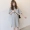 Bà bầu mùa hè thời trang mới phiên bản Hàn Quốc của áo thun tay ngắn chữ T-sơ mi mẹ dài ống cổ tròn - Áo thai sản