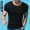 Mùi màu rắn cotton ngắn tay nam T-shirt thủy triều Slim V-cổ vest mùa hè size lớn