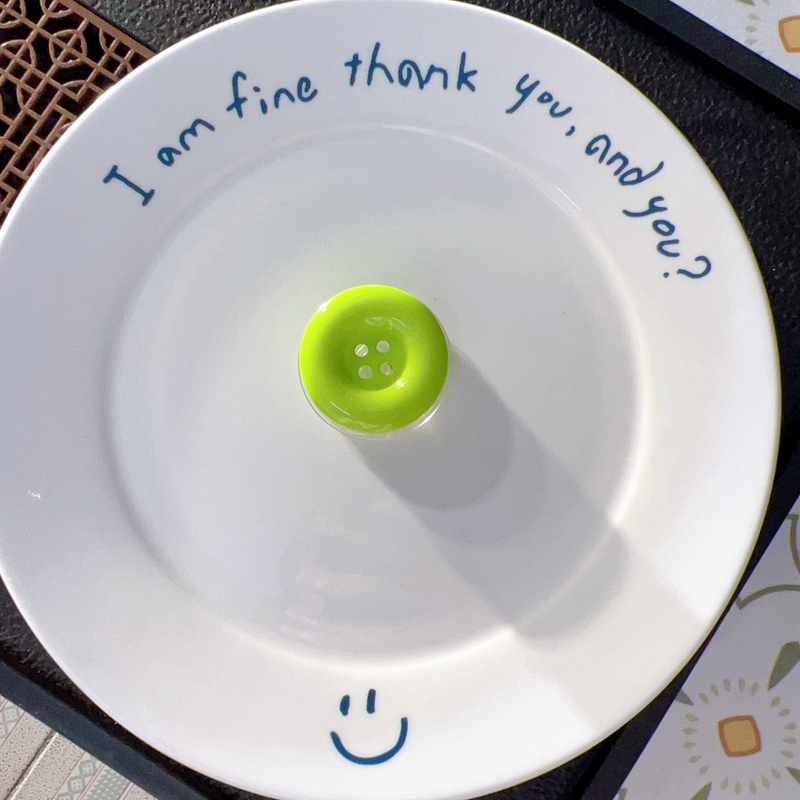 Fluorescent green buttons