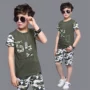 Quần áo trẻ em trẻ em ngụy trang phù hợp với mùa hè mới cotton boy trường tiểu học quần short trong cậu bé lớn ngắn tay thể thao đồ bơi trẻ em quần rời