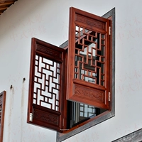 Древние двери и окна Стильное дерево стиль китайское украшение китайское украшение древнее окно -бок