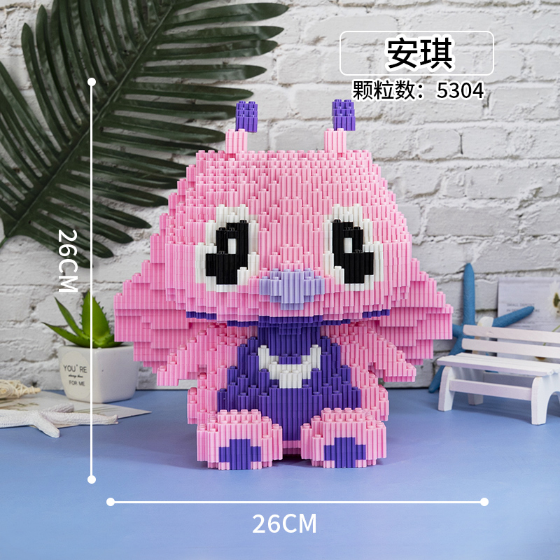 Rose RedLego tiny granule Assembly Building blocks children male girl adult High difficulty Disney Xingdailu Puzzle Toys