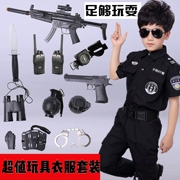 Dịch vụ cảnh sát đặc biệt quần áo trẻ em đồ chơi súng lục cậu bé đặt món quà sinh nhật cậu bé cảnh sát quần áo mùa hè phụ nữ tay ngắn