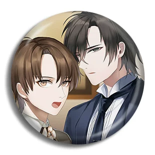 Значок Mystic Messenger Mysterious Messenger, металлический пин 58 мм, полностью металлический