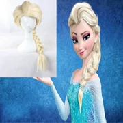 Hoạt hình cosplay Elsa ăn mặc dự tiệc Kiểu tóc Elsa Frozen Elsa công chúa Anna tóc giả miễn phí vận chuyển