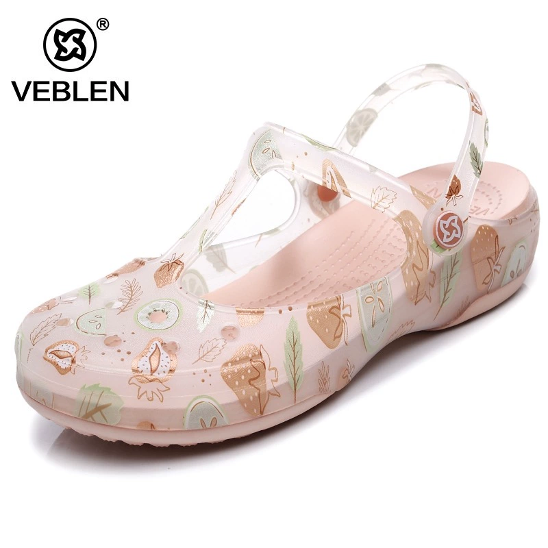 Veblen giày dép của phụ nữ không trơn trượt đế mềm đi biển giày nhựa y tá mang dép đi trong nhà giày đi mưa không thấm nước 