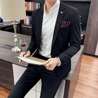 19 mùa thu mới phù hợp với bộ đồ nam hai mảnh phù hợp với kinh doanh phù hợp với đẹp trai Slim Hàn Quốc chú rể - Suit phù hợp áo vest nam trung niên