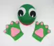 Лягушка лягушка+детские зеленые перчатки