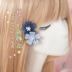 Sen nữ phụ kiện tóc thủ công nơ tóc kẹp hoa màu xanh hoa tua rua tay làm mũ - Phụ kiện tóc bờm tóc đẹp Phụ kiện tóc