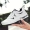 Jordan Granny mùa thu và mùa đông thương hiệu giày thể thao nam bằng da màu trắng Học sinh trung học du lịch giày chạy bộ giày nam - Giày chạy bộ