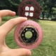 Набор из 8 розового плоского цветочного колеса 76 мм