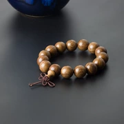 Vòng tay gỗ đàn hương lụa vàng tự nhiên châu Phi cũ vật liệu hạt vòng tay nam và nữ cặp vợ chồng phần wenwan vòng tay nhà sản xuất wenwan