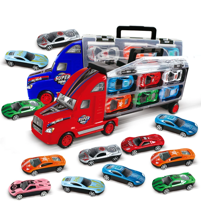 Hàng ngày đặc biệt container xe tải mô phỏng xe đồ chơi xe 12 hợp kim xe đồ chơi cậu bé 2-3-7-8 tuổi - Chế độ tĩnh