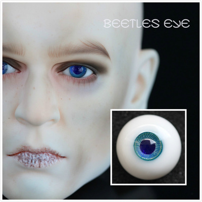 taobao agent [Beetles] BJD/SD doll handmade glass-eye bead low arc small iris blue SP-A02