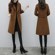 Len áo khoác nữ phần dài 2017 mùa thu và mùa đông phụ nữ mới của Hàn Quốc phiên bản của kích thước lớn dày caramel màu áo len áo khoác đẹp