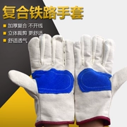 Găng tay bảo hộ lao động vải bạt hai lớp dày chống mài mòn cách nhiệt máy tiện công việc cơ khí nhà sản xuất thiết bị bảo hộ thợ hàn