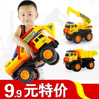 Trẻ em kỹ thuật xe đồ chơi thả máy xúc đào máy xúc đổ xe tải cẩu mô hình cậu bé đồ chơi xe phù hợp - Đồ chơi điều khiển từ xa đồ chơi mầm non