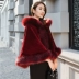 Faux fur coat nữ mink da phần ngắn Slim áo khoác mỏng khăn choàng cape 2018 mới chống mùa giải phóng mặt bằng áo dạ ép lông cừu dáng dài Faux Fur
