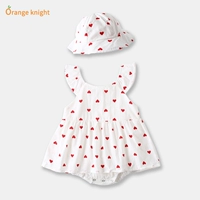 Váy bé gái bằng vải cotton treo váy ngư dân phiên bản Hàn Quốc dễ thương mùa hè mỏng phần tam giác túi quần xì - Váy váy bé gái đẹp