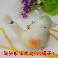 Керамический воробей водяной птица (с веревкой)