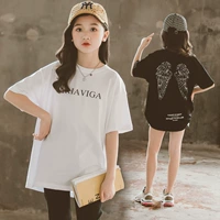 Летняя футболка с коротким рукавом, лонгслив, топ, 2021 года, подходит для подростков, 12 лет, в корейском стиле