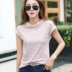 Mùa hè ngắn tay trùm đầu áo thun cotton cotton rộng rãi của Hàn Quốc Áo sơ mi cotton nửa tay mới - Áo phông áo phông nữ rộng Áo phông