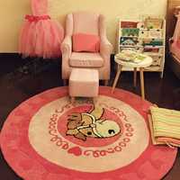 Màu hồng dễ thương Phim hoạt hình Pony Vòng Thảm Cô gái Phòng trẻ em Phòng ngủ Đầu giường Bàn xoay Ghế Pad - Thảm thảm chụp hình