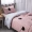 Cô gái Hàn Quốc trái tim lưới đỏ giường ba mảnh 1,2 chăn dễ thương chăn ga tencel