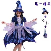 trang phục haloween Halloween Trẻ Em Phù Thủy Hóa Hiệu Suất Đầm Tiệc Hóa Trang Phù Thủy Ma Cà Rồng Trang Phục ý tưởng halloween