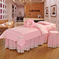 Phong cách hàn quốc đơn giản trải giường bốn bộ màu rắn cotton cao cấp beauty salon đặc biệt massage Châu Âu giải phóng mặt bằng đặc biệt ga giường spa đẹp
