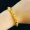 Golden Pig Transfer Sand Gold Trang sức Hàn Quốc Ladies Bracelet Trang sức Chuyển hạt Bracelet Vòng đeo tay giả vàng không phai - Vòng đeo tay Cuff vòng đá thạch anh