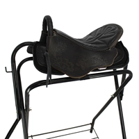 Печатное черное маленькое седло для лошадей+кожа с полным набором