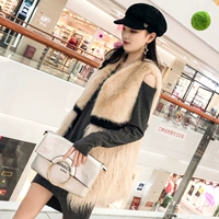 Áo khoác lông nữ dài 2018 mới Hained fox fur thời trang slim lamb lông một áo áo gió lót lông cừu
