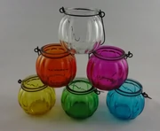 Trang trí Bình thủy tinh nhỏ màu tươi Bình hoa treo Chai treo Chai thủy canh Chai nến đạo cụ chụp - Vase / Bồn hoa & Kệ