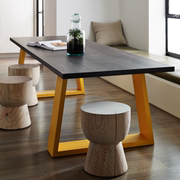 Loft đồ nội thất bàn ăn và ghế sắt rèn bàn bàn hội nghị bàn máy tính xách tay thiết kế văn phòng dài tối giản gỗ rắn