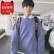 Wang Junkai Hu Ngày Li Tianze Hou Mingyi với những đoạn áo len những người yêu thích áo len dày sọc xu hướng gió đại học