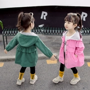 Những cô gái mặc áo khoác dài xuân hè 2019 áo gió mới thời trang nước ngoài nhỏ phiên bản Hàn Quốc của chiếc áo khoác gió - Áo khoác