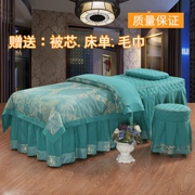 Mới làm đẹp giường bao gồm bốn bộ thẩm mỹ viện châu Âu massage vật lý trị liệu giường với lỗ rắn màu đơn giản cung cấp đặc biệt