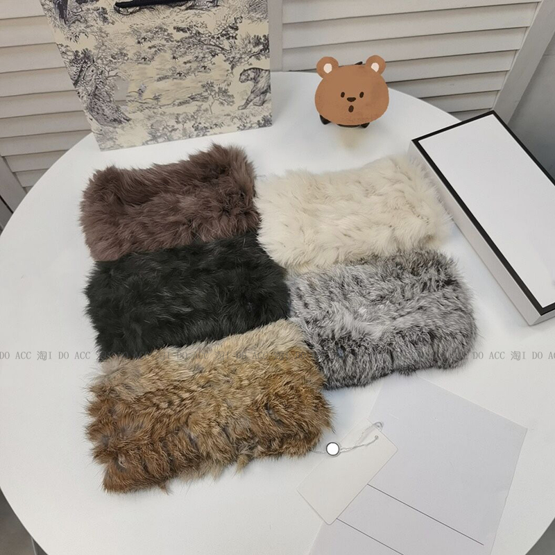 Ink BlueLate late Same Forest Department Little fragrance Angora  Hair band fashion temperament hair hoop Neckline knitting Plush Autumn and winter go out new