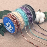 OAR cotton ba màu dòng Đài Loan đeo hạt dệt dây vòng tay đính hạt bông tua rua vòng tay tay dây trang sức phụ kiện tự làm - Vòng đeo tay Clasp