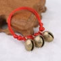 Kích thước có thể điều chỉnh lớn tiger head chuông đồng red rope bracelet vòng chân bé bé toddler chuông lắc chân nữ 10k