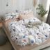 Giường cotton đơn tùy chỉnh đơn bốn bộ 1,5 m Giường 1,8m cotton đôi 2.0 giường bốn bộ - Bộ đồ giường bốn mảnh chăn ga cưới Bộ đồ giường bốn mảnh