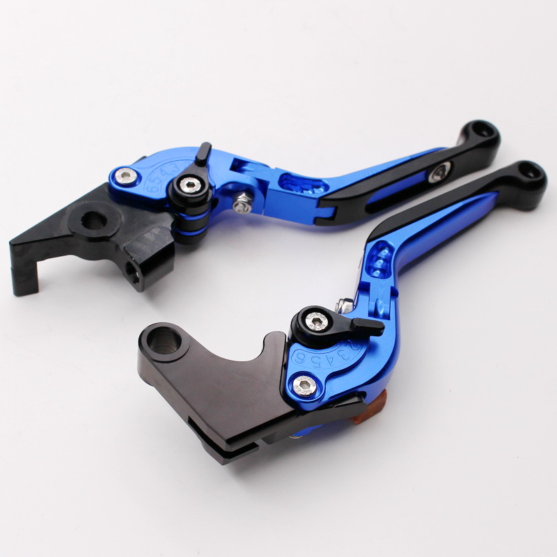 1 Pair Of BlueFor Yamaha motorcycle FZ6 Modified parts FZ8 brake Handlebar FZ1 ox horn CNC Handle pull rod
