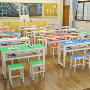 Nội thất văn phòng đôi trẻ em đôi bàn ghế học sinh có thể được tùy chỉnh túi lớp dài bàn - Nội thất giảng dạy tại trường