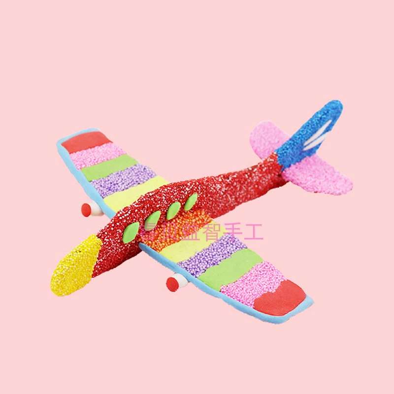 Gỗ trắng trống mô hình máy bay siêu nhẹ đất sét bông tuyết màu bùn bùn phụ kiện trang trí trẻ em handmade DIY đồ chơi - Đất sét màu / đất sét / polymer đất sét,