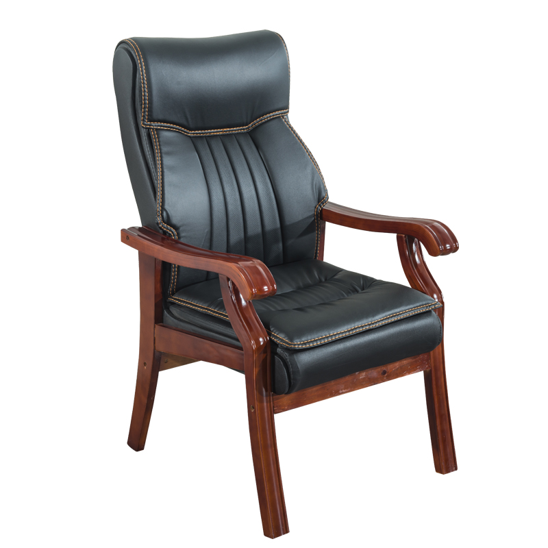 8672 black first layer cowhide rubber wood