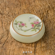 Bìa vẽ tay cho lò nung Jingdezhen Khung bằng gốm thủ công để treo phụ kiện bộ trà Kung Fu - Trà sứ