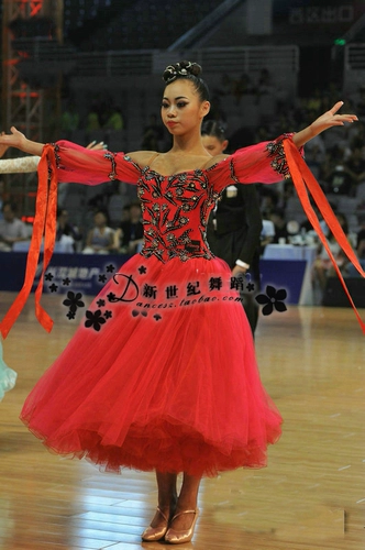 Новая современная танцевальная юбка, национальный стандартный танцевальный костюм, концертный костюм, 2016 Spring Pufpy Blouser длинная юбка танцевальная юбка