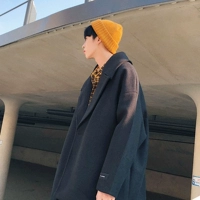 Mùa đông dày Hàn Quốc thời trang áo gió nam ve áo giản dị đẹp trai lỏng thời trang áo khoác ngắn đoạn áo gió nam